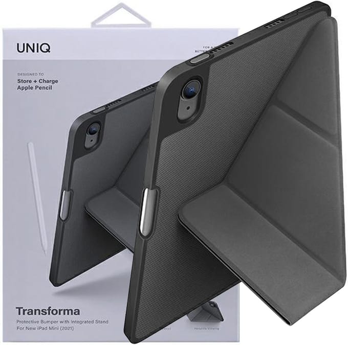 UNIQ - hoes - Transforma iPad Mini - (2021) - Antimicrobieel - grijs/antracietgrijs
