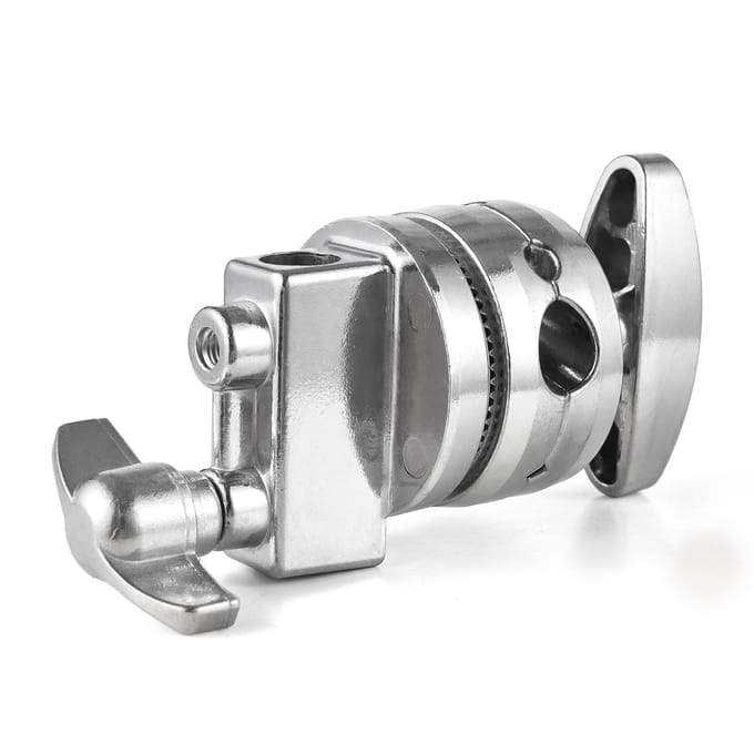 Multifunctionele Lichtstatief Montageadapter Heavy Duty Draaibare Kop Houder Gripkop voor Licht zilver