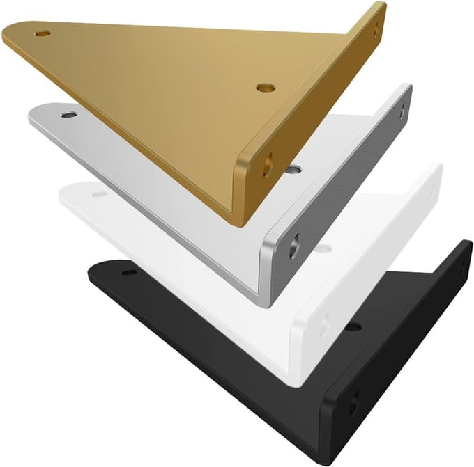 Plankhouders - Steunbeugels - Muren Opbergen - IJzeren Driehoek - 140 mm - Wit