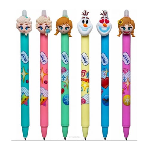 Emoji (frozen) uitwisbare gelpen assorti