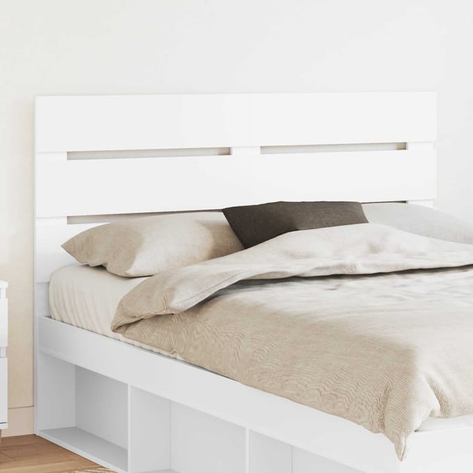 vidaXL - Hoofdbord - Wit - Bewerkt - hout