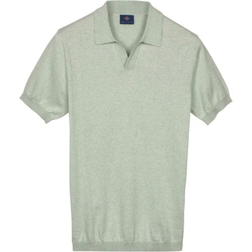 Baileys Polo Knitted Short Sleeve No-Button Collar Pastel Groen / male