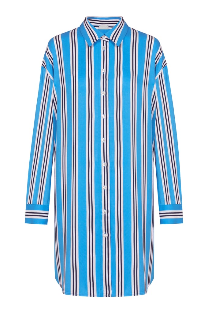 Nachthemd lange mouwen Serie Calming Stripes Blue Atmosphere