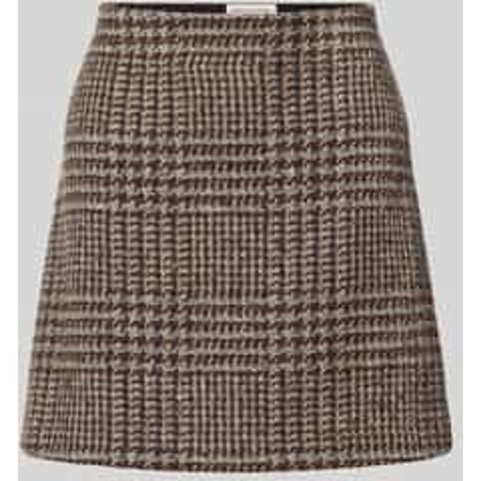 Slim fit minirok van wolmix