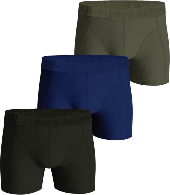 Björn Borg Cotton Stretch boxers - heren boxers normale lengte (3-pack) - multicolor
