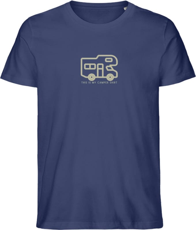 Grappig T Shirt Dames Heren - Camper - Kamperen - Vakantie - Blauw - S