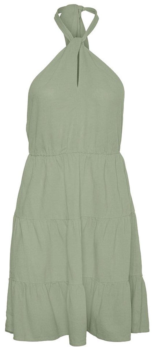 Vero Moda Mymilo Halter Mouwloze Korte Jurk Groen M Vrouw