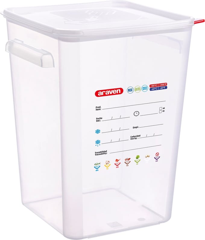 Vershouddoos 22l Pp Met Deksel Transparant 29x29xh40cm