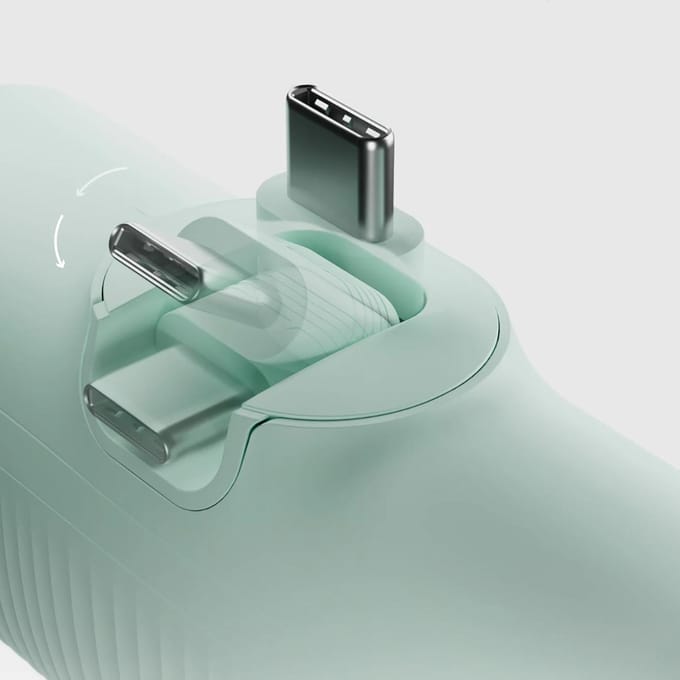 Batterie externe EcoPower 5000 mAh 10W avec port USB-C intégré - vert