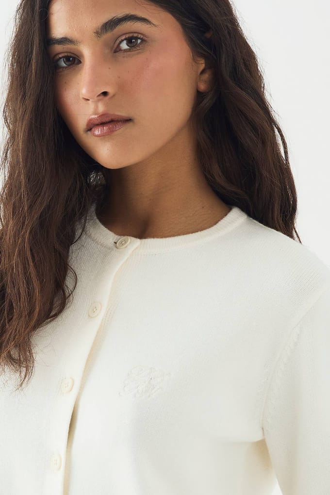 Dames DSGN Studio Gebreid Vest | Cream | Maat: 2XL