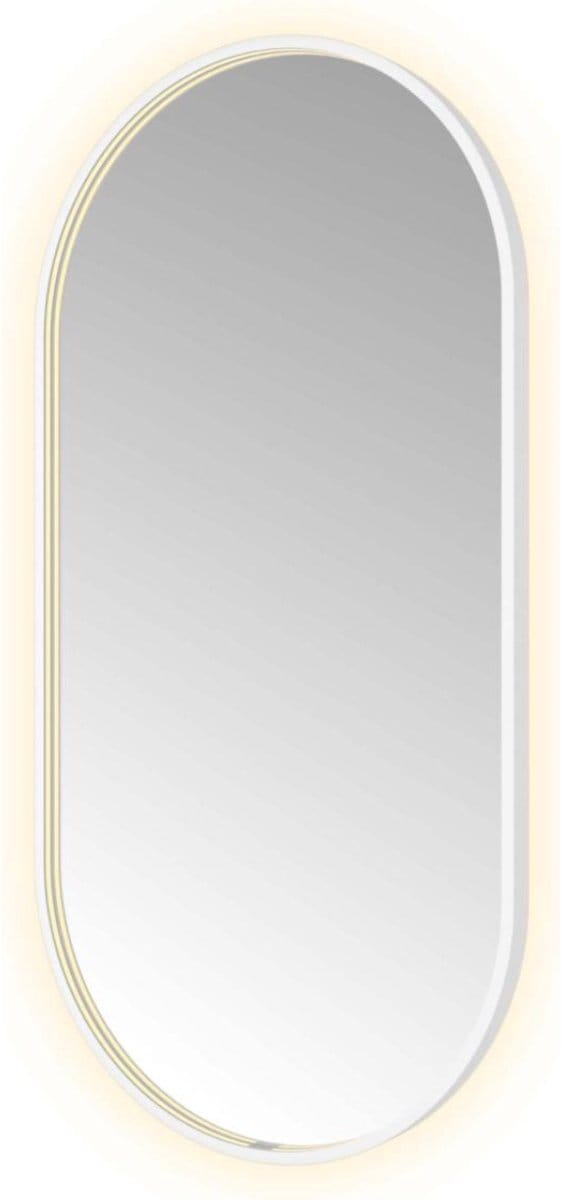 Hotbath &More Mirrors Oval LED Badkamerspiegel - Ovaal - 120 x 60 cm - Mat Wit