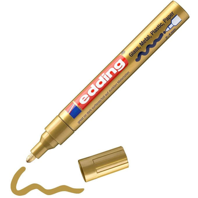 Paintmarker edding 750 op oliebasis 2-4mm creatief goud