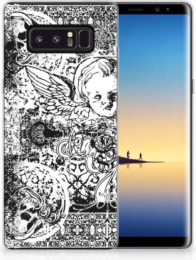 Silicone Back Case Samsung Galaxy Note 8 Skulls Angel