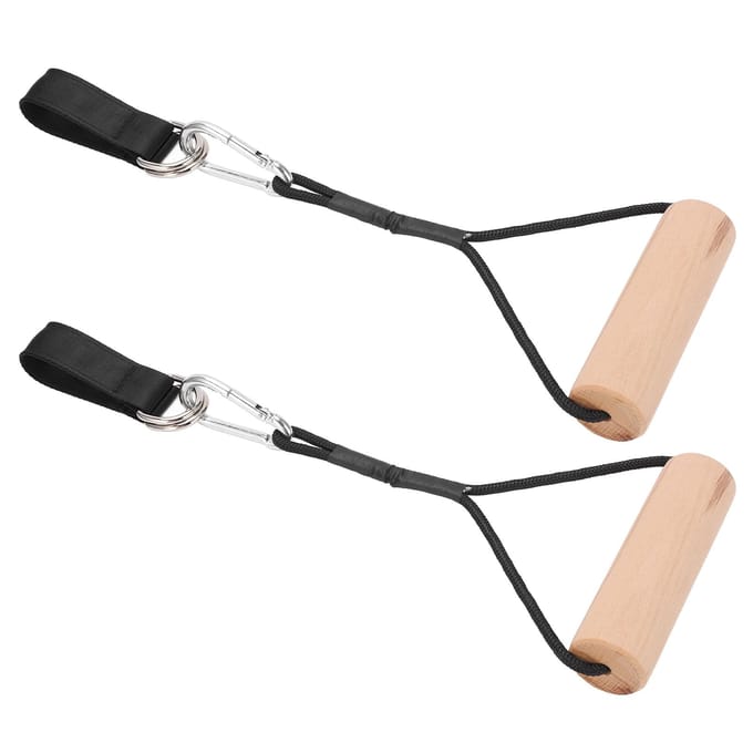 Pull Up Workout Handvat Chin Up Houten Grips Heavy Duty Gym Gewicht Handvatten voor Spierversterking black