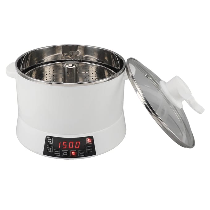 Rijstkoker 4L Hefbare Suikerverwijdering Snel Koken 12H Getimede Reservering Elektrische Rijstkoker voor L white