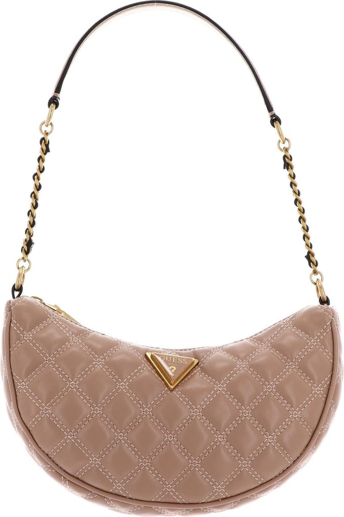 GUESS Schoudertas Giully Top Zip Shoulder Bag Beige
