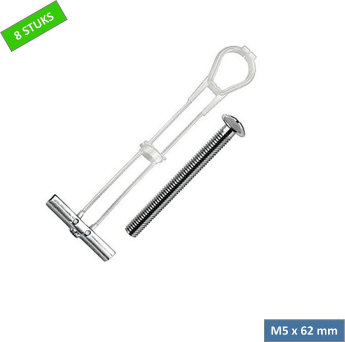 CELO universele hollewandplug - Met schroef M5 x 62 - 8 STUKS
