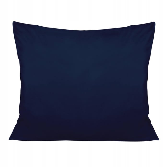 Katoenen satijnen kussensloop donkerblauw 50x60 cm