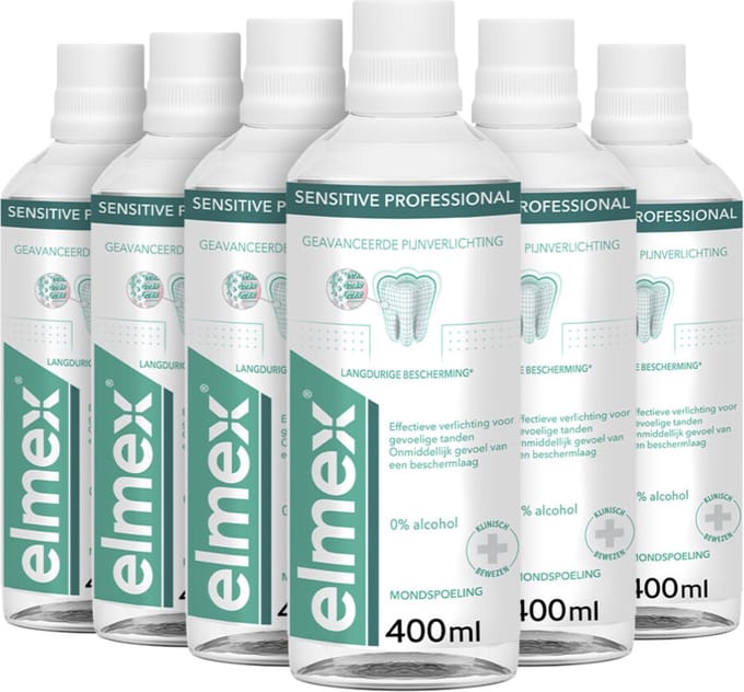 Elmex - Mondspoeling Sensitive Professional - 6 x 400 ml - Voordeelverpakking