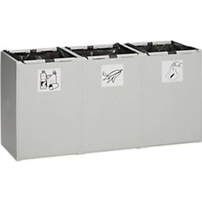 Verzamelsysteem voor recyclebaar afval 2000, 60 liter, drievoudig element, geleverd zonder deksel!