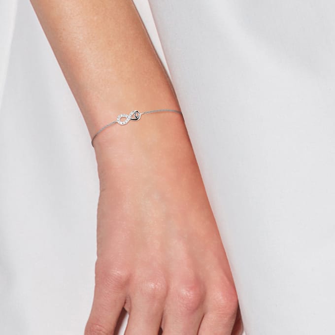 Infinity Armband Zirkoniumoxides Sieraden Zilver 925 Instelbaar