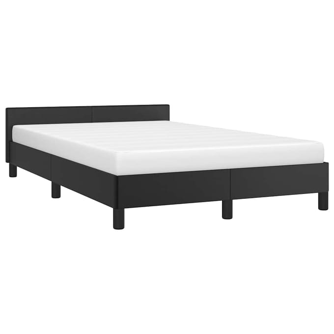 vidaXL - Bedframe - met - hoofdeinde - zonder - matras - 120x200 - cm - zwart