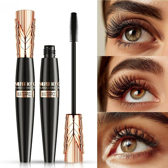 4D Mascara Waterproof Dikke Curling Lengte Niet bloeiend Blijvende make-up Ms.must-have Fiber Mascara black