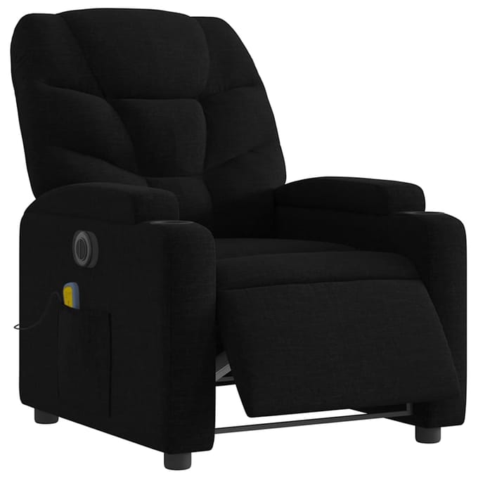 vidaXL - Massagestoel - elektrisch - verstelbaar - stof - zwart