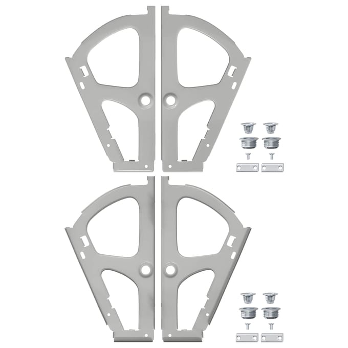 vidaXL Flip lade scharnier 2 pcs Zilver 235 x 155 x 30 mm IJzer