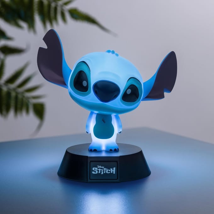 Disney, Nachtlampje Decoratief Karakter Stitch 11cm Lichtgevend, Bleu ciel