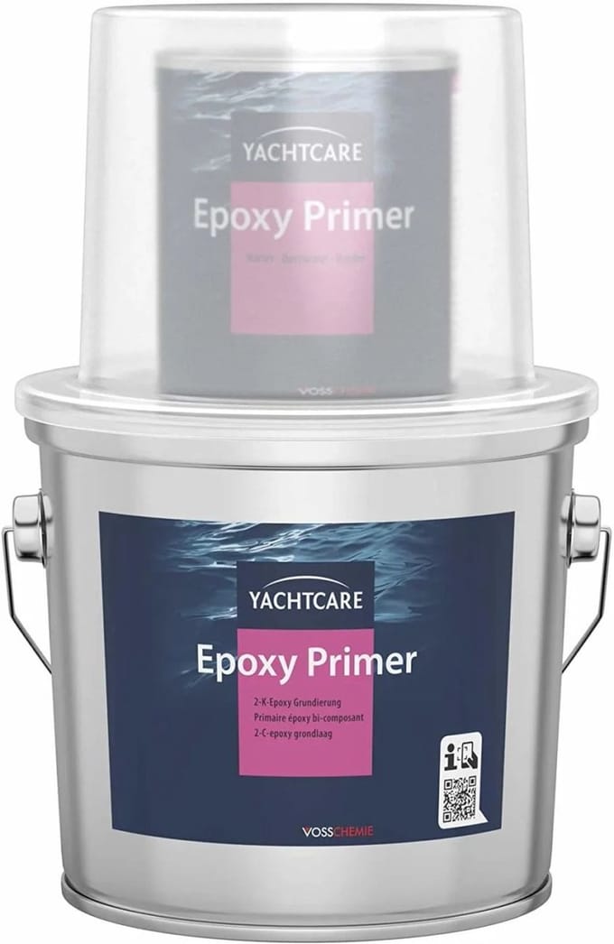 Epoxy primer, 2K epoxy primer, 2,25 liter, primer voor antifouling, witte primer