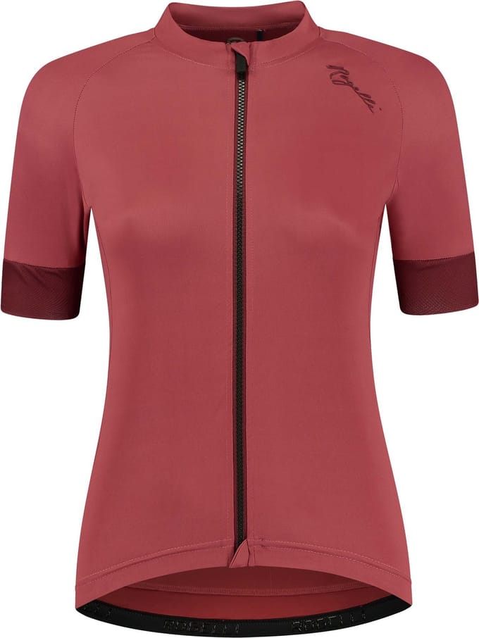 Rogelli Modesta Dames Fietsshirt - Korte mouw - Lange rits - Rood