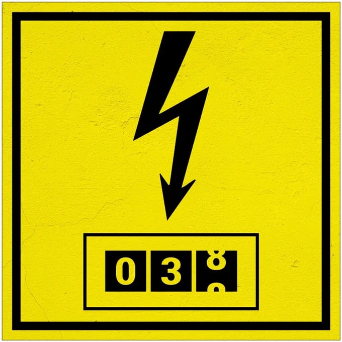 Elektrameter bord | Forex Re materiaal | 15 x 15 cm