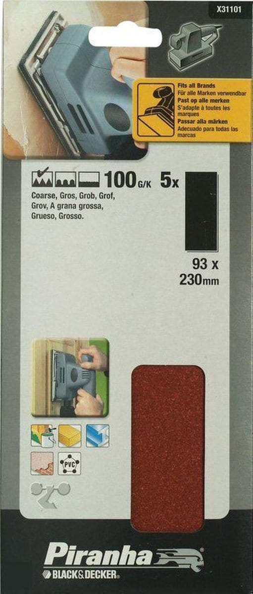 Piranha Schuurstroken 230 x 93 mm Super - Type C, 100K 5 stuks X31101