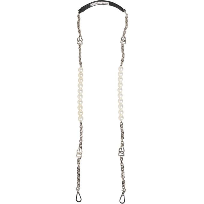 Zwart Lederen Pareltasje Schouderband Accessoire