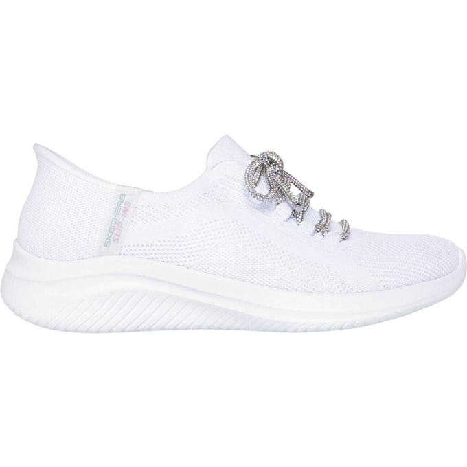 Skechers Dames Ultra Flex 3.0 Platte Sneakers (Wit)