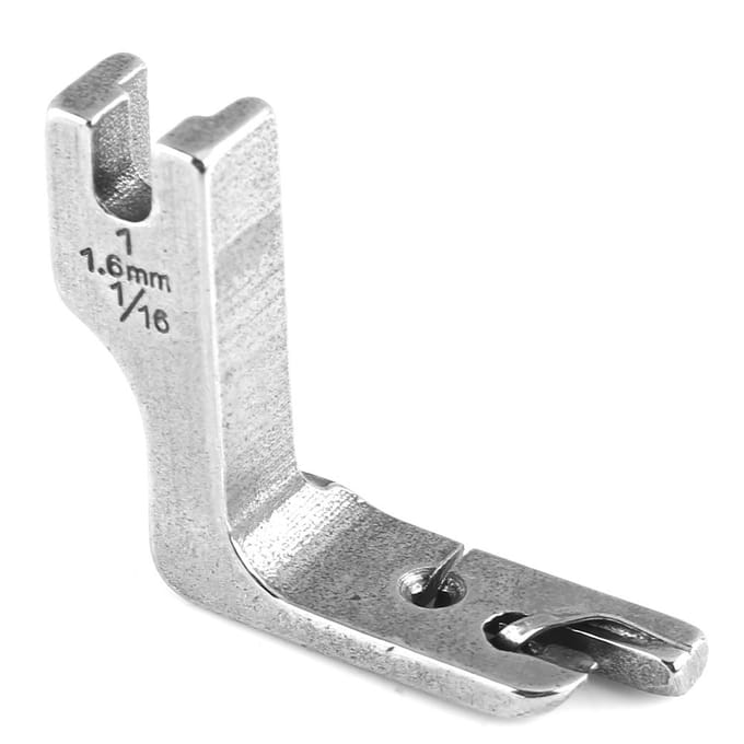 Universal Industrial Single needle Fat Bed Sewing Machine Rolled Hem Presser Foot (1.6MM) white
