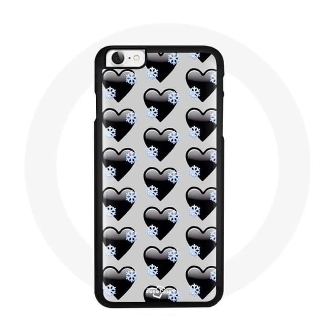 Coque Iphone SE Black Hearts background