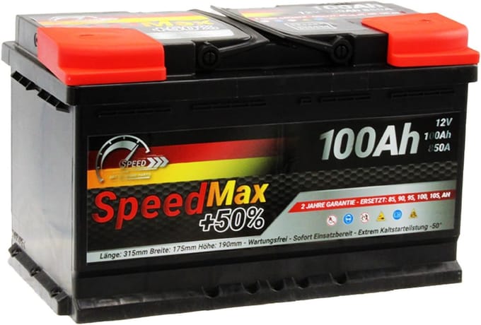 Autoaccu 100 Ah 850 A 12 V - Klaar voor gebruik met hoge capaciteit