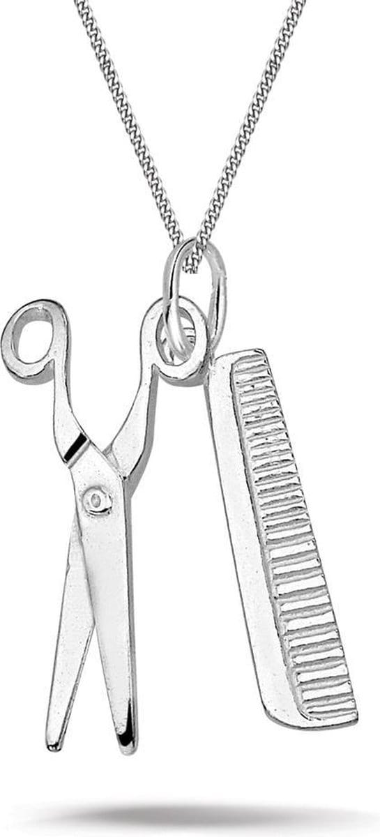 Montebello Ketting Schaar en Kam - 925 Zilver - 45cm