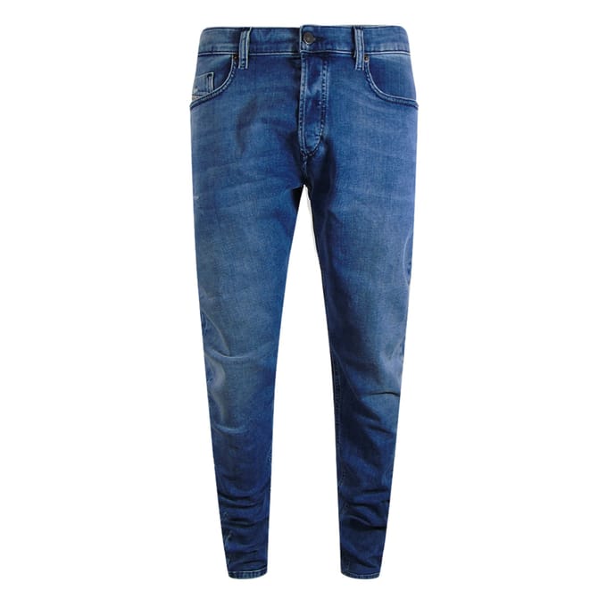 Diesel Tepphar-x Brown Badge Blauwe Denim Broek
