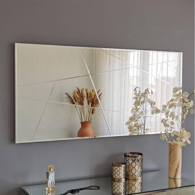 Asir Spiegel – Zilver – 130 x 62 x 2,2 cm