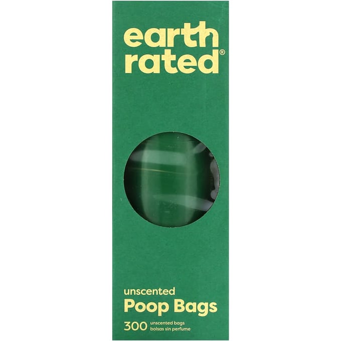 Earth Rated, Sacs à Déjections Canines, Non Parfumés, Paquet de 300 blue