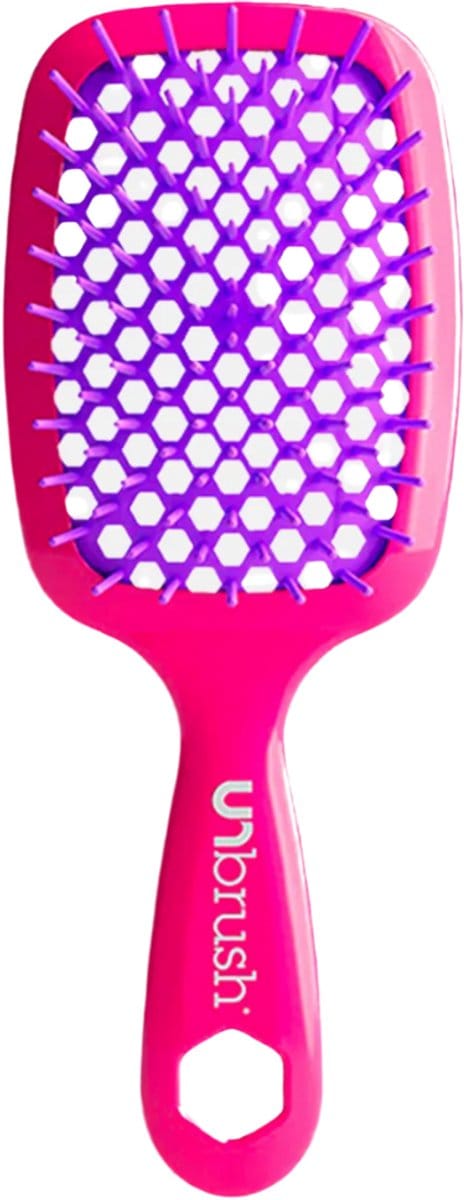 UNbrush Detangling Hair Brush Neon - Pink Burst