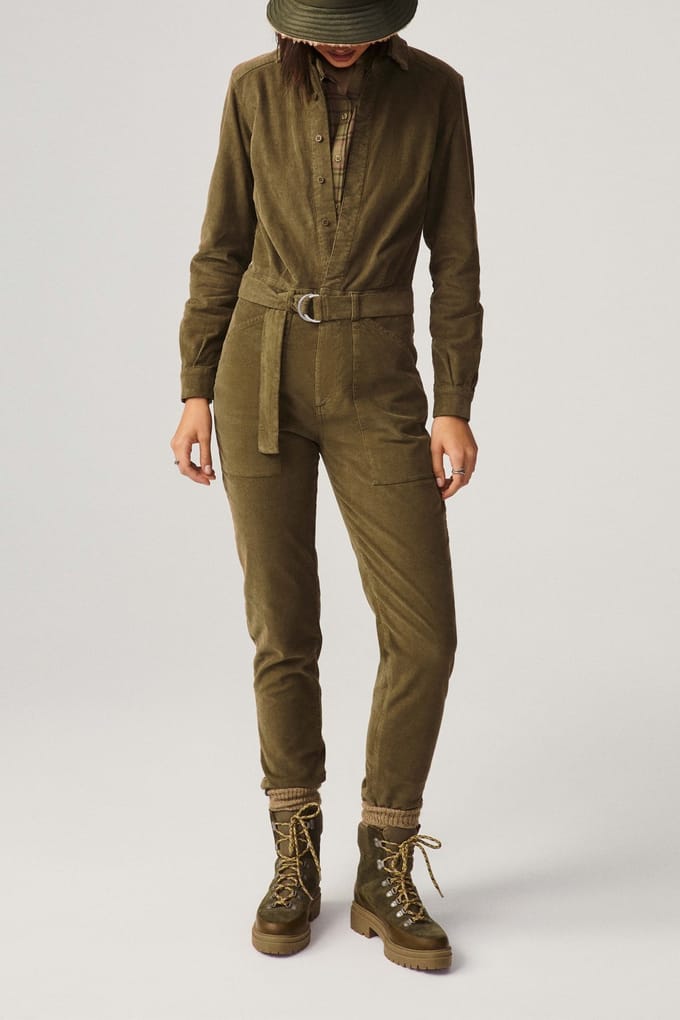 BA&SH Combinaison Darius Kaki Maat: L | Jumpsuits Outlet | Dames | Bruin