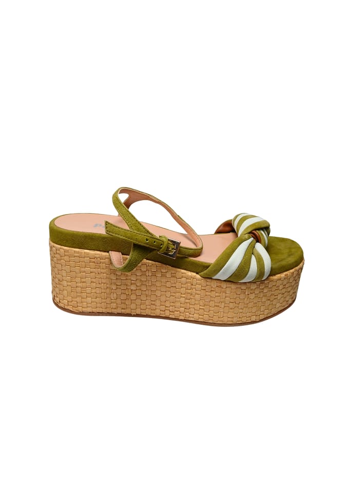 sa16118I1etq485A Pollini Vrouwen Suede Green
