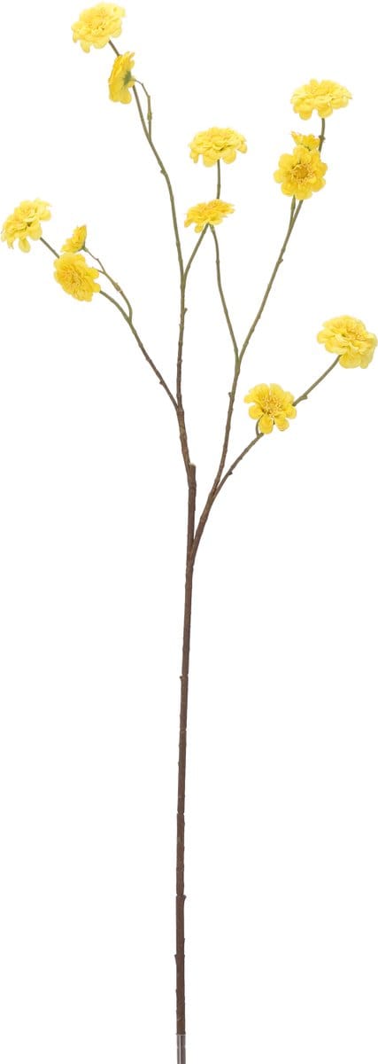 Zinna Kunstbloem Vertakt 110cm Geel