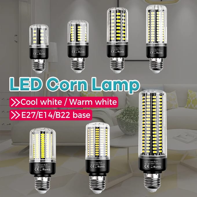Maïslamp 220V Daglicht 189Leds E27/E26 Downlight Inbouwlamp E14 Kaarslamp 20W Kroonluchter Rechte Bollen Buisvormige 110V
