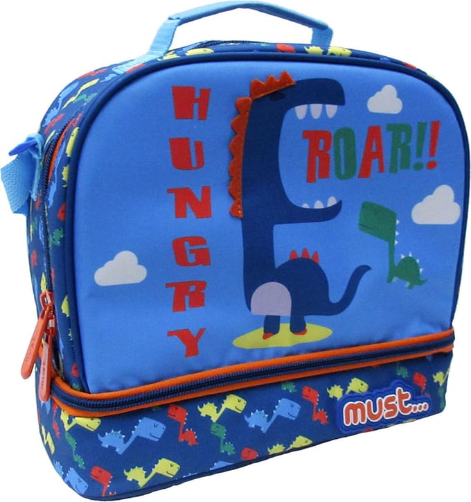 Must Dino koeltasje - 27 x 24 x 13 cm - Blauw