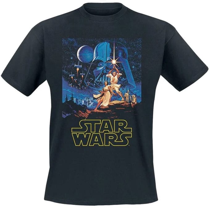 Classic Poster T-shirt zwart van Star Wars medium